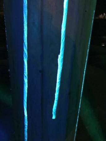 Lysende tømmerstokker